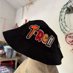 Black Bucket Hat with Colorful Logo